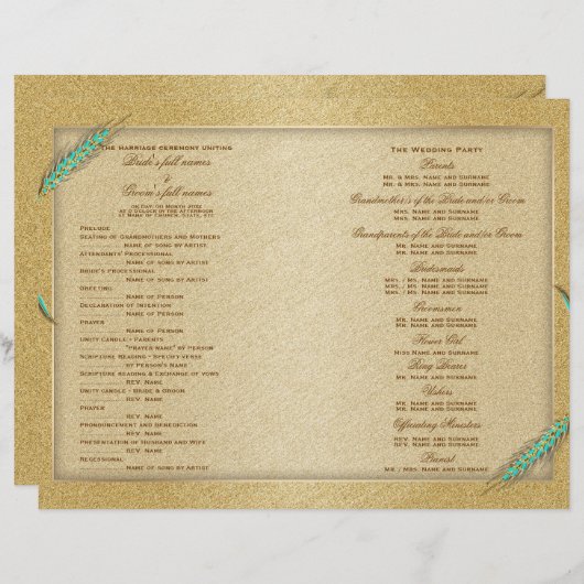 Aqua Gold-trouwprogramma tarwe (Voorkant / Achterkant)