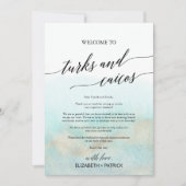 Aqua Gold Turks Caicos Welkomstbrief Route (Voorkant)