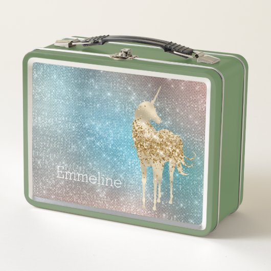 Aqua Gold Unicorn Sparkle (Voorkant)