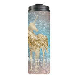 Aqua Gold Unicorn Sparkle Thermosbeker