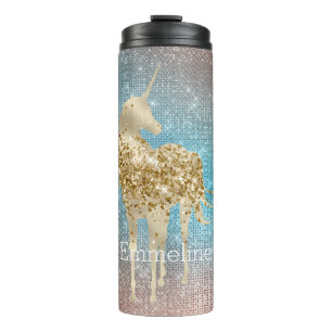 Aqua Gold Unicorn Sparkle Thermosbeker