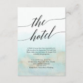Aqua & Gold Waterverf Beach Hotel Enclosure Kaart (Voorkant)