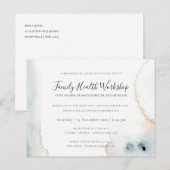 AQUA GOLD WATERVERF BRUSH WORKSHOP GEBEURTENIS LOG BRIEFKAART (Voorkant / Achterkant)