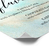 Aqua Gold Waterverf Strand Trouwtaart Smaken Poster (Hoek)