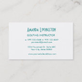 Aqua GOLF THEME Simple Style V70 Visitekaartje (Achterkant)