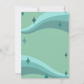 Aqua golvende verjaardagskaart  kaart (Achterkant)