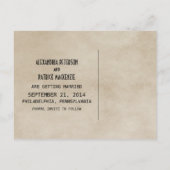 Aqua Gothic Swirls Save the Date Briefkaart (Achterkant)