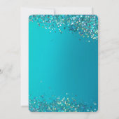 Aqua Goud Glitter Schitter Zeemeermin Kaart (Achterkant)