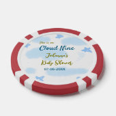 Aqua goud ze is op de zevende hemel baby shower wo poker chips (Enkel)