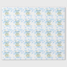 Aqua goud ze is op wolk negen baby shower wolken  cadeaupapier