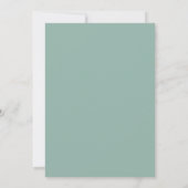Aqua Gouden Blad Bruiloft Kaart (Achterkant)