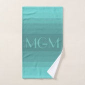 Aqua gradatie reuzenmonogram bad handdoek (Handdoek)