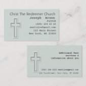 Aqua Graphic Christelijk Kruisreligie-missionaris Visitekaartje (Voorkant / Achterkant)