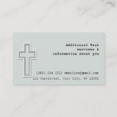 Aqua Graphic Christelijk Kruisreligie-missionaris Visitekaartje (Achterkant)