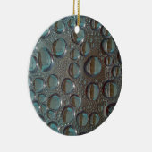 Aqua Gray Funky Waterdroplet pack Keramisch Ornament (Rechts)