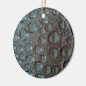 Aqua Gray Funky Waterdroplet pack Keramisch Ornament (Links)