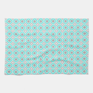 Aqua Gray Pattern Kitchen Cloth Towel Theedoek