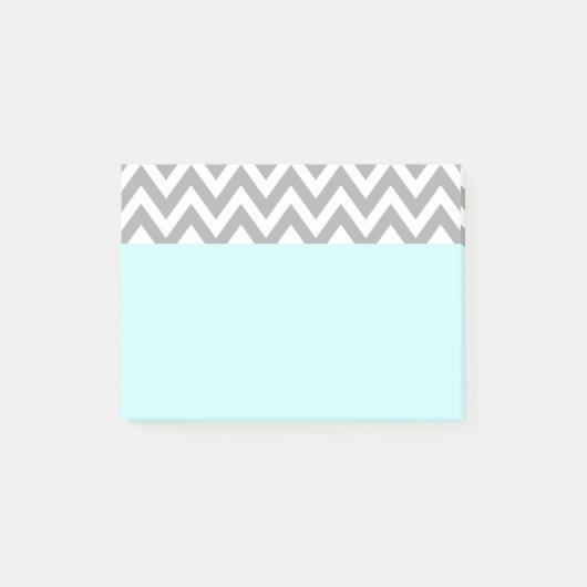 Aqua Gray Post It Notes (Voorkant)