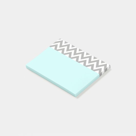 Aqua Gray Post It Notes (Schuin)