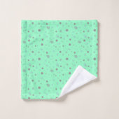 AQUA GRAY SPLATTER CUSTOEL TOWEL SET BAD HANDDOEK (Wasdoekje)