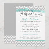 Aqua Gray Zigzag Vrijgezellenfeest Kaart (Voorkant / Achterkant)