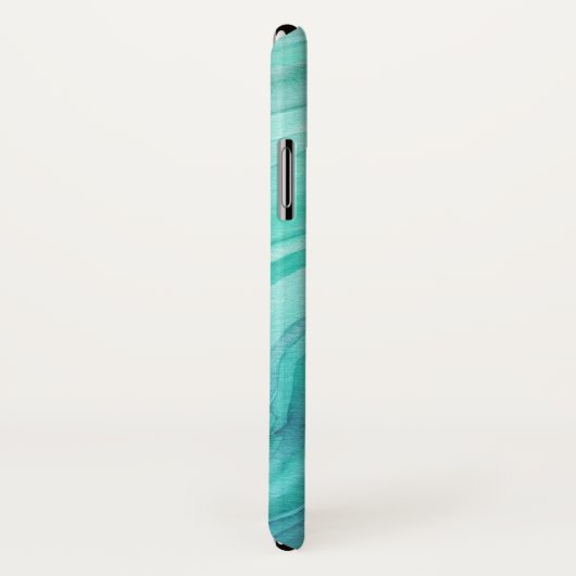 Aqua Green Agaat II Waterverf Patroon Case-Mate iPhone Case (Achterkant / rechts)