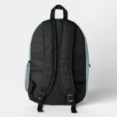 Aqua-Green Backpack - Elegant and Versatile Bedrukte Rugzak (Achterkant)