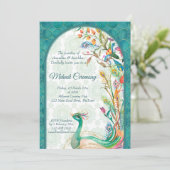 Aqua green blauwgroen Arabian florkock mehndi Kaart (Staand voorkant)