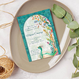 Aqua green blauwgroen Arabian florkock mehndi Kaart