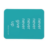 Aqua Green Blue Inspirerend Quote Nooit Opgeven Magneet (Horizontaal)