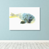 Aqua Green Canvas Afdruk (Insitu (Houten vloer))