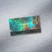 Aqua Green Celestial Photo Metaphysical Magnetisch Visitekaartje (Voorbeeld)