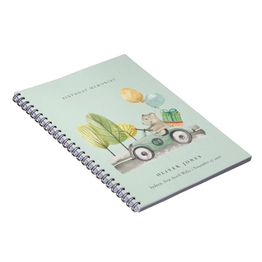 Aqua Green Elke dag van de Age op de verjaardag va Notitieboek (Rechterzijde)