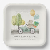 Aqua Green Elke dag van de Age op de verjaardag va Papieren Bordje (Voorkant)