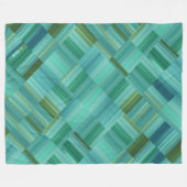 Aqua Green en Blue Blocks Stropdas Fleece Deken (Voorkant (Horizontaal))