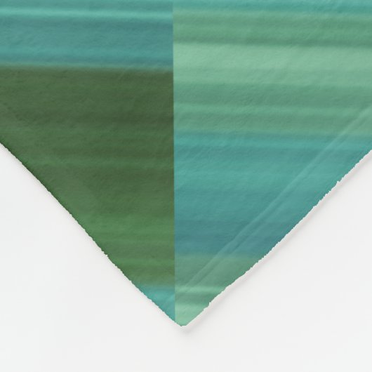 Aqua Green en Blue Blocks Stropdas Fleece Deken (Hoek)