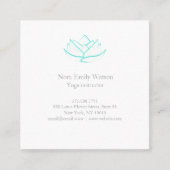 Aqua Green en White Square Lotus Visitekaartje (Voorkant)