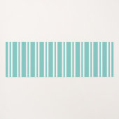 Aqua Green en White Striped Yogamat (Achterkant (horizontaal))