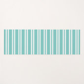 Aqua Green en White Striped Yogamat (Voorkant (horizontaal))
