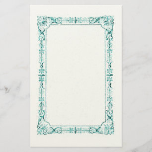 Aqua Green Fancy Lijst Briefpapier