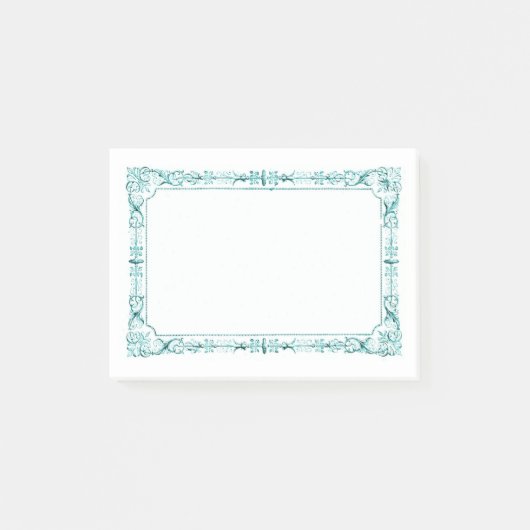 Aqua Green Fancy Lijst Post-it® Notes (Voorkant)