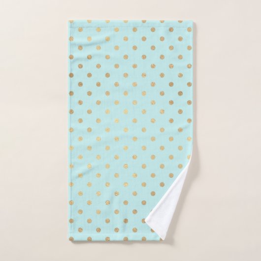 AQUA GREEN GOLD SPOT TOWEL SET BAD HANDDOEK (Handdoek)
