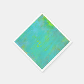 Aqua Green, Limoen en Brown Ochre Grunge Abstract Servetten (Hoek)
