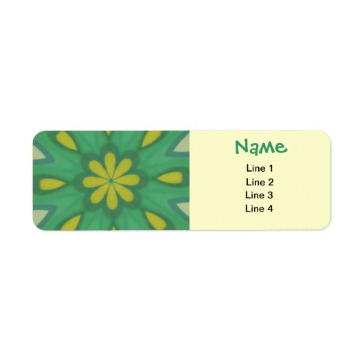Aqua Green Mandala Labels (Voorkant)