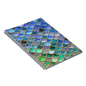 Aqua green Mermaidscales Spring Glitter voor meisj Notitieboek (Rechterzijde)