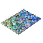 Aqua green Mermaidscales Spring Glitter voor meisj Notitieboek (Linkerzijde)