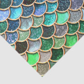 Aqua green Mermaidscales Spring Glitter voor meisj Tissuepapier (Detail)