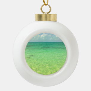 Aqua Green Ocean   Foto van Turks- en Caicoseiland Keramische Bal Ornament