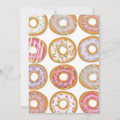 Aqua Green One Donut Eerste Verjaardagsfeest Kaart (Achterkant)