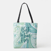 Aqua Green Paisley | MOEDERDAG CANVAS TAS (Achterkant)